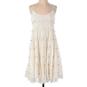 Free People Boho Lace Rhinestone Embroidered Dress